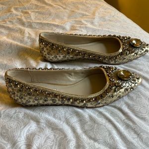 Boden embellished flats - gold